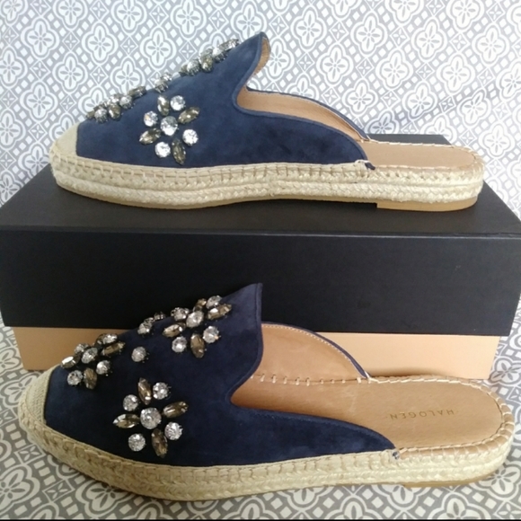 Halogen Shoes - New Halogen Embellished Suede Espadrille 9